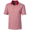 Cutter & Buck Men's Cardinal Red Forge Polo Tonal Stripe -Cutter & Buck MCK00113 Cardinal Red F