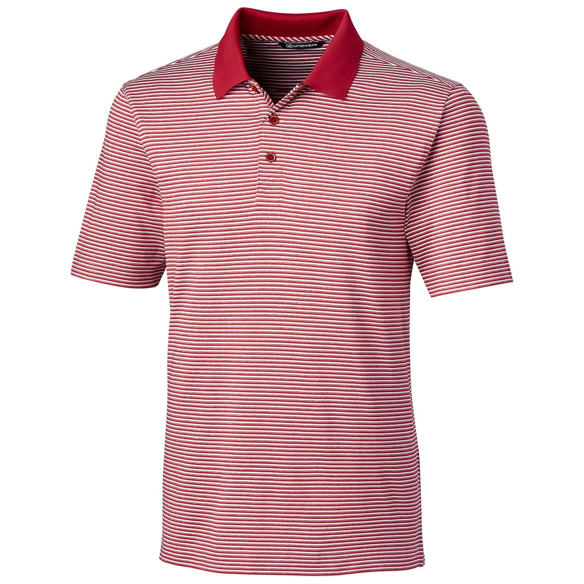 Cutter & Buck Men's Cardinal Red Forge Polo Tonal Stripe 3 Cutter & Buck Men's Cardinal Red Forge Polo Tonal Stripe