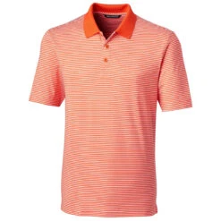 Cutter & Buck Men's College Orange Forge Polo Tonal Stripe
