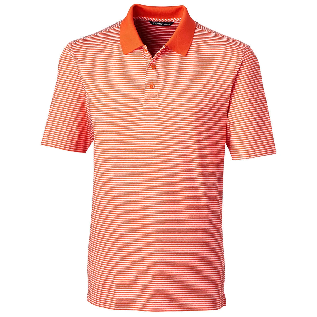 Cutter & Buck Men's College Orange Forge Polo Tonal Stripe 3 Cutter & Buck Men's College Orange Forge Polo Tonal Stripe