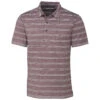 Cutter & Buck Men's Bordeaux Forge Polo Heather Stripe Tailored Fit -Cutter & Buck MCK00132 BRD F