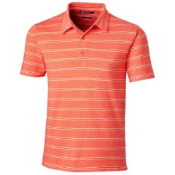 Cutter & Buck Men's College Orange Forge Polo Heather Stripe Tailored Fit