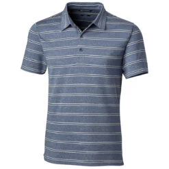 Cutter & Buck Men's Indigo Forge Polo Heather Stripe Tailored Fit
