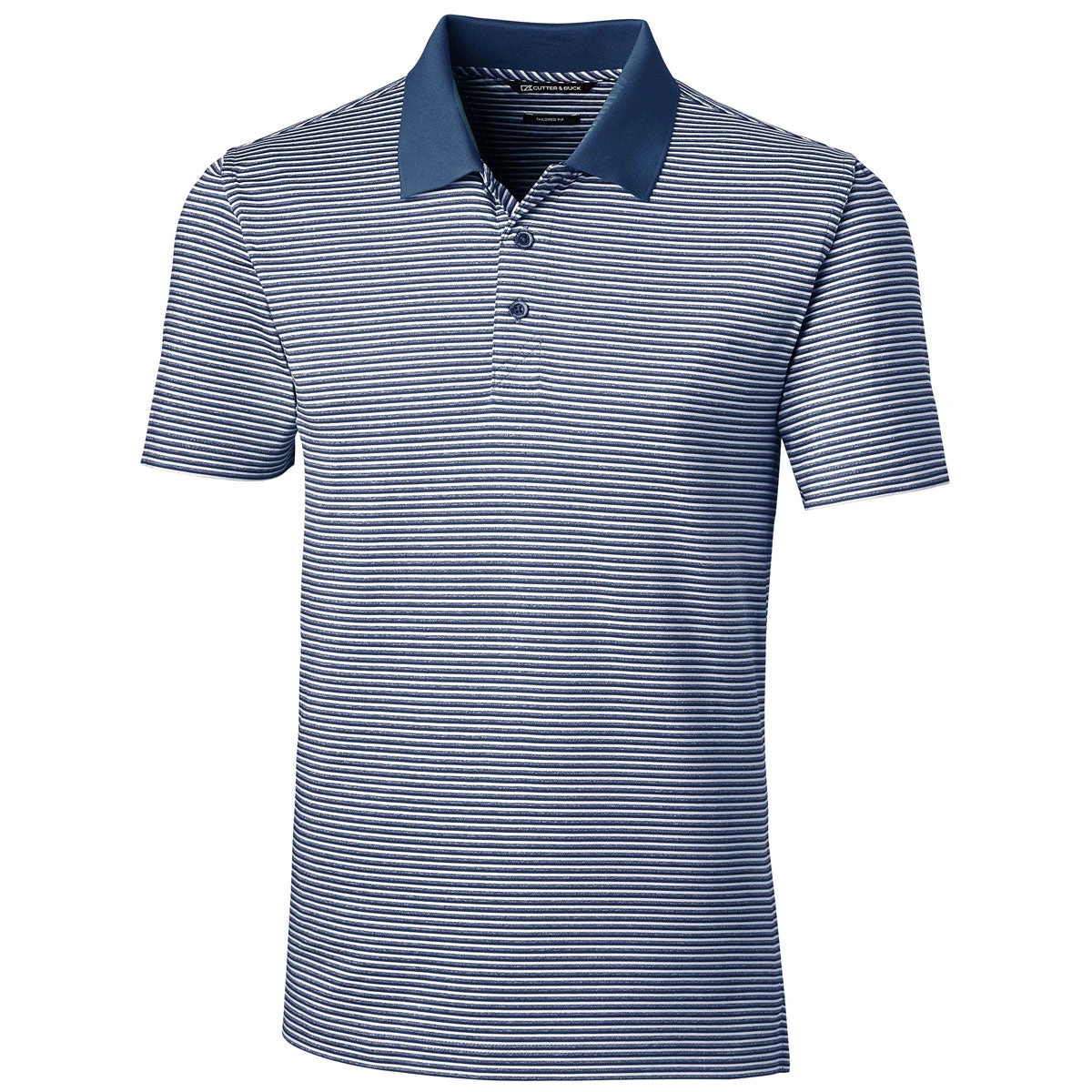 Cutter & Buck Men's Indigo Forge Polo Tonal Stripe Tailored Fit 3 Cutter & Buck Men's Indigo Forge Polo Tonal Stripe Tailored Fit