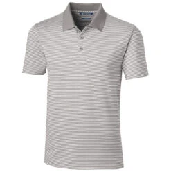 Cutter & Buck Men's Polished Forge Polo Tonal Stripe Tailored Fit