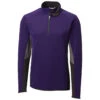 Cutter & Buck Men's College Purple Traverse Colorblock Half Zip -Cutter & Buck MCK00136 CLP F