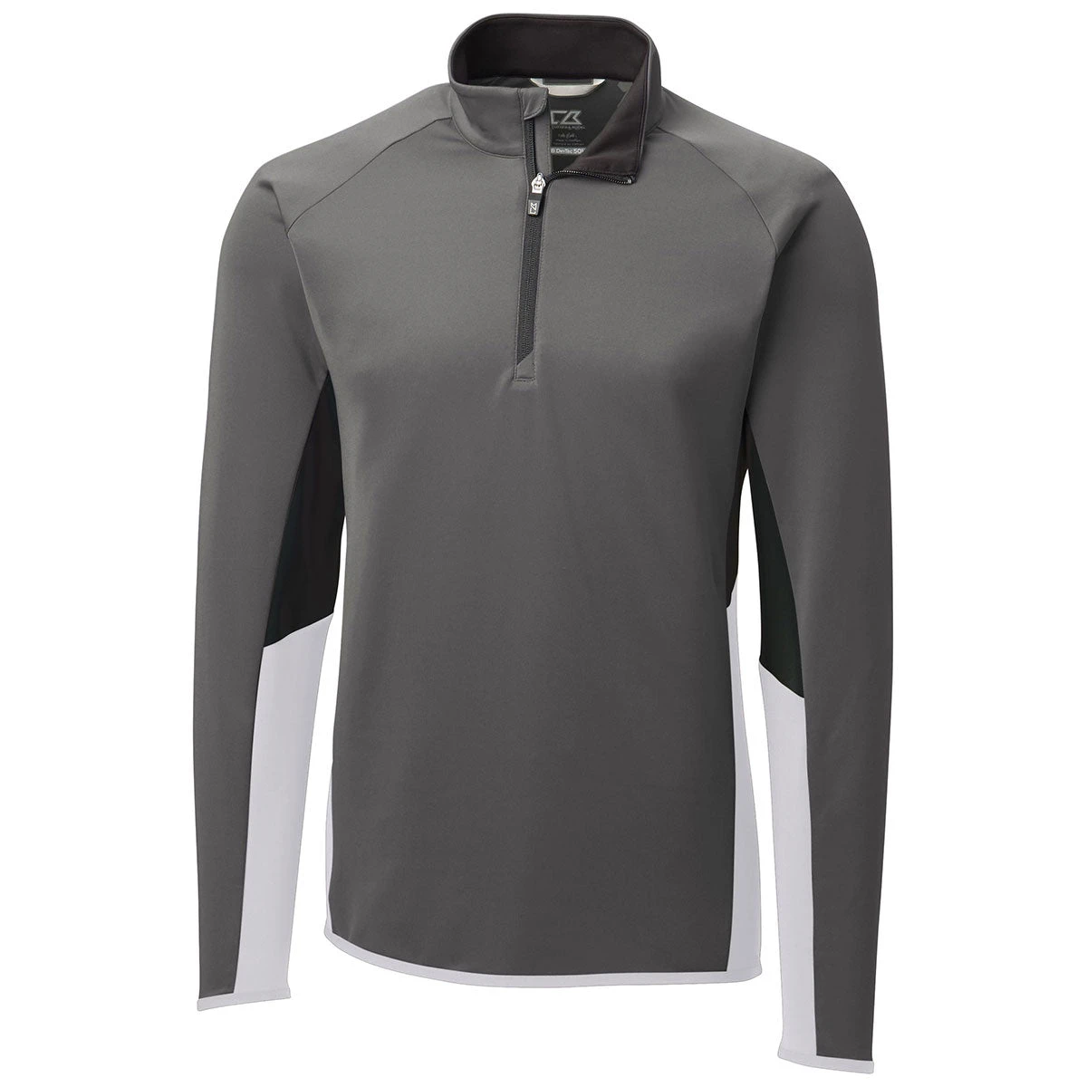 Cutter & Buck Men's Elemental Grey Traverse Colorblock Half Zip 3 Cutter & Buck Men's Elemental Grey Traverse Colorblock Half Zip