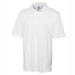 Cutter & Buck Men's White DryTec S/S Genre Polo