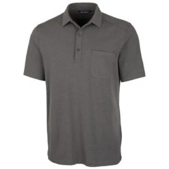 Cutter & Buck 19 Cutter & Buck Men's Elemental Grey Heather Advantage Jersey Polo
