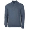 Cutter & Buck Men's Navy Blue Heather Saturday Mock Sweatshirt -Cutter & Buck MCK01067 NVH F