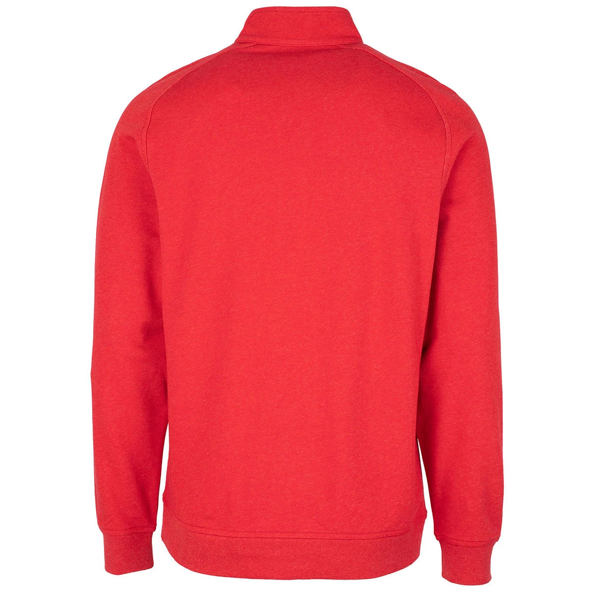 Cutter & Buck Men's Red Heather Saturday Mock Sweatshirt 4 Cutter & Buck Men's Red Heather Saturday Mock Sweatshirt - Image 2
