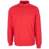 Cutter & Buck Men's Red Heather Saturday Mock Sweatshirt -Cutter & Buck MCK01067 RDH F