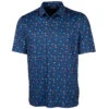 Cutter & Buck Men's Indigo Pike Polo Daub Print 2 Cutter & Buck Men's Indigo Pike Polo Daub Print -Cutter & Buck MCK01078 IND F