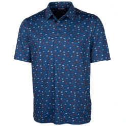 Cutter & Buck Men's Indigo Pike Polo Daub Print