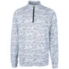 Cutter & Buck Men's Charcoal Traverse Camo Print Half Zip -Cutter & Buck MCK01081 CC F