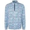 Cutter & Buck Men's Indigo Traverse Camo Print Half Zip -Cutter & Buck MCK01081 IND F