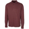 Cutter & Buck Men's Bordeaux Heather Advantage Jersey Long Sleeve Polo