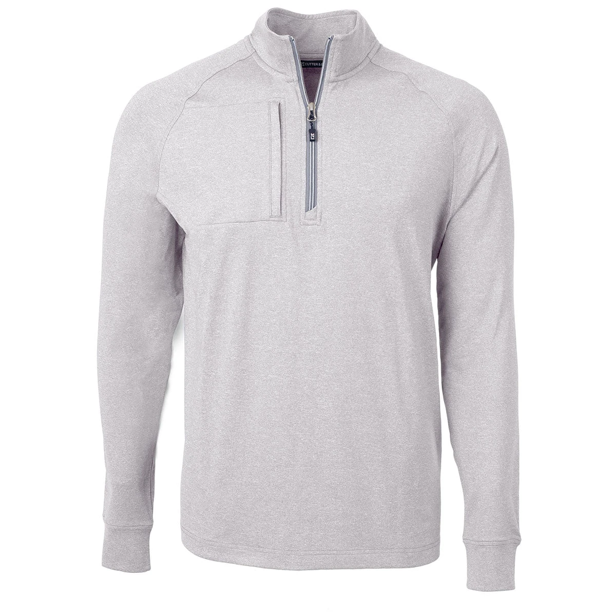 Cutter & Buck Men's Polished Heather Adapt Eco Knit Heather Quarter Zip 3 Cutter & Buck Men's Polished Heather Adapt Eco Knit Heather Quarter Zip