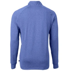 Cutter & Buck Men's Tour Blue Heather Adapt Eco Knit Heather Quarter Zip -Cutter & Buck MCK01086 TBH B