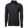 Cutter & Buck Men's Black Adapt Eco Knit Stretch Recycled Quarter Zip Pullover