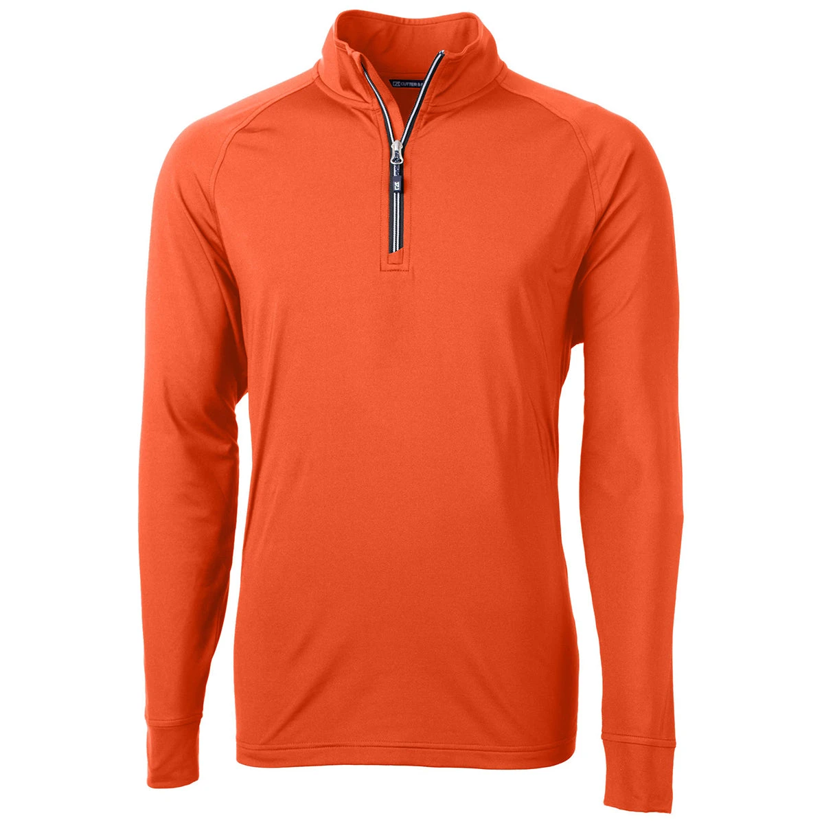 Cutter & Buck Men's College Orange Adapt Eco Knit Stretch Recycled Quarter Zip Pullover 3 Cutter & Buck Men's College Orange Adapt Eco Knit Stretch Recycled Quarter Zip Pullover
