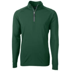 Cutter & Buck Men's Hunter Adapt Eco Knit Stretch Recycled Quarter Zip Pullover