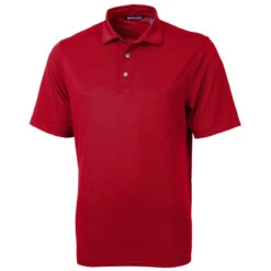 Cutter & Buck Men's Cardinal Red Virtue Eco Pique Recycled Polo