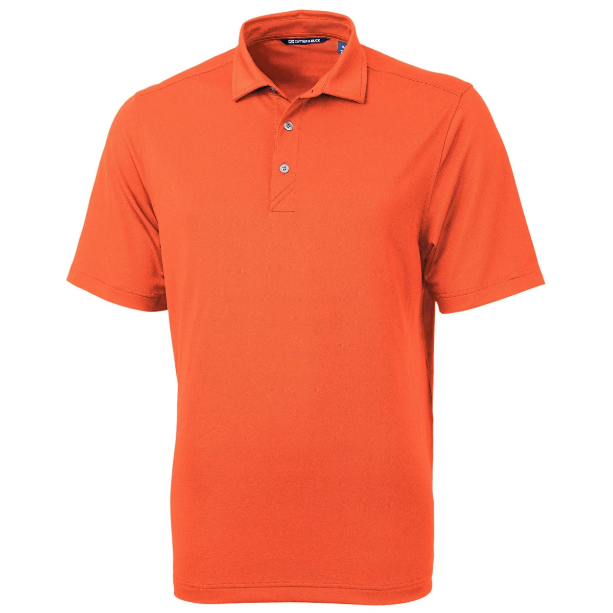 Cutter & Buck Men's College Orange Virtue Eco Pique Recycled Polo 3 Cutter & Buck Men's College Orange Virtue Eco Pique Recycled Polo