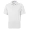 Cutter & Buck Men's White Virtue Eco Pique Recycled Polo -Cutter & Buck MCK01144 WH F