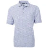 Cutter & Buck Men's Hyacinth Virtue Eco Pique Botanical Print Recycled Polo 1 Cutter & Buck Men's Hyacinth Virtue Eco Pique Botanical Print Recycled Polo -Cutter & Buck MCK01161 HYC F