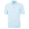 Cutter & Buck Men's Atlas Virtue Eco Pique Stripped Recycled Polo -Cutter & Buck MCK01168 ALS F