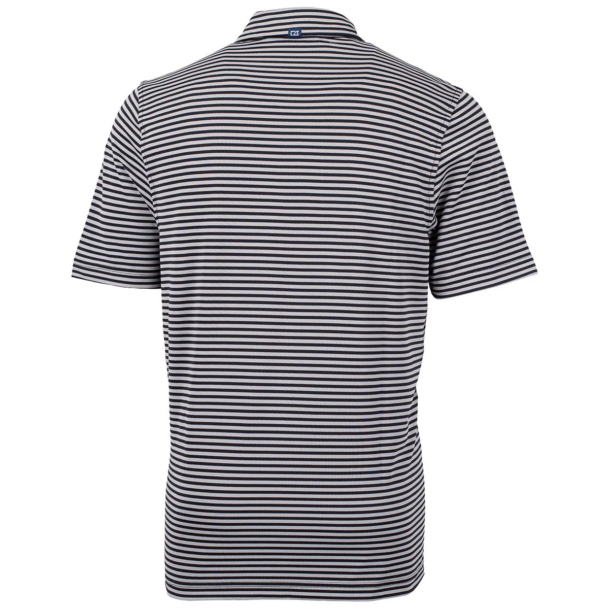 Cutter & Buck Men's Black Virtue Eco Pique Stripped Recycled Polo 4 Cutter & Buck Men's Black Virtue Eco Pique Stripped Recycled Polo - Image 2