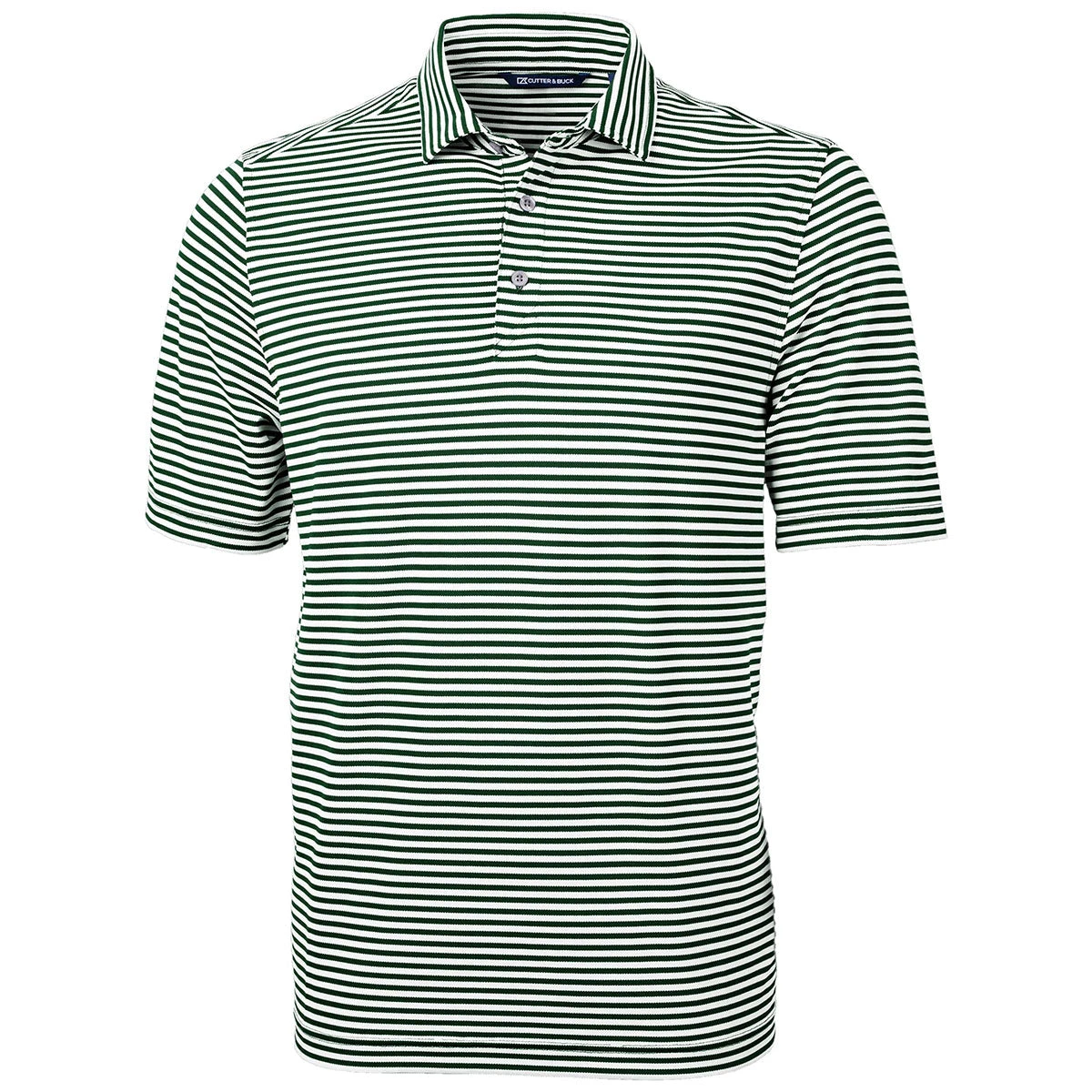 Cutter & Buck Men's Hunter Virtue Eco Pique Stripped Recycled Polo 3 Cutter & Buck Men's Hunter Virtue Eco Pique Stripped Recycled Polo