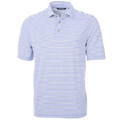 Cutter & Buck Men's Hyacinth Virtue Eco Pique Stripped Recycled Polo