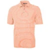 Cutter & Buck Men's Orange Burst Virtue Eco Pique Stripped Recycled Polo