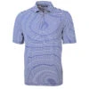 Cutter & Buck Men's Tour Blue Virtue Eco Pique Stripped Recycled Polo -Cutter & Buck MCK01168 TBL F