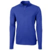 Cutter & Buck Men's Tour Blue Virtue Eco Pique Recycled Quarter Zip -Cutter & Buck MCK01187 TBL F