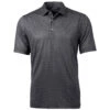 Cutter & Buck Men's Black Pike Banner Print Stretch Polo 2 Cutter & Buck Men's Black Pike Banner Print Stretch Polo -Cutter & Buck MCK01265 BL F