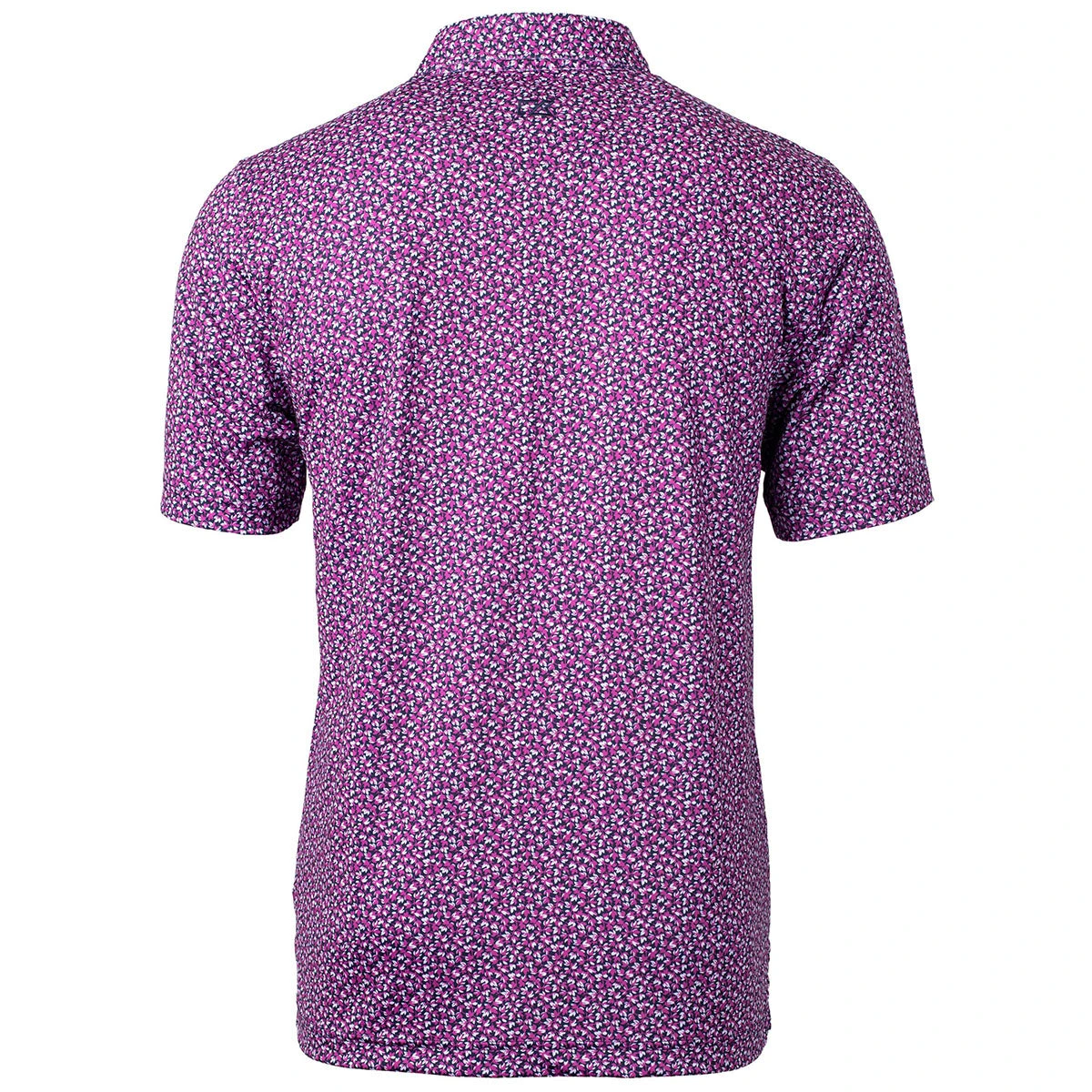 Cutter & Buck Men's Gelato/Navy Blue Pike Magnolia Print Stretch Polo 4 Cutter & Buck Men's Gelato/Navy Blue Pike Magnolia Print Stretch Polo - Image 2