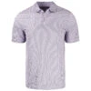 Cutter & Buck Men's White/College Purple Pike Eco Symmetry Print Stretch Recycled Polo -Cutter & Buck MCK01284 WHCP F