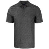 Cutter & Buck Men's Black Pike Eco Pebble Print Stretch Recycled Polo -Cutter & Buck MCK01304 BL F