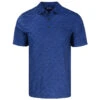 Cutter & Buck Men's Navy Blue Pike Eco Pebble Print Stretch Recycled Polo