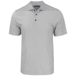 Cutter & Buck Men's Elemental Grey Pike Eco Tonal Geo Print Stretch Recycled Polo