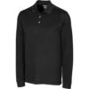 Cutter & Buck Men's Black Advantage Long Sleeve Polo -Cutter & Buck MCK09322 Black F