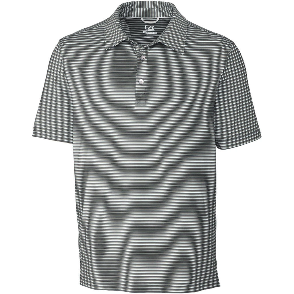 Cutter & Buck Men's Elemental Grey Division Stripe Polo 3 Cutter & Buck Men's Elemental Grey Division Stripe Polo