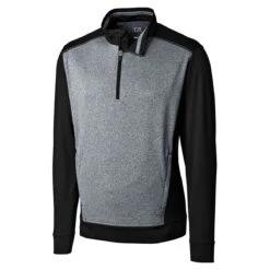 Cutter & Buck Men's Black DryTec Replay Half-Zip