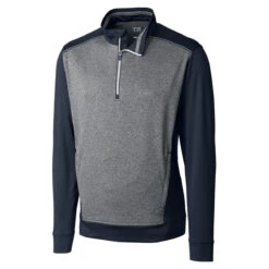 Cutter & Buck 22 Cutter & Buck Men's Liberty Navy DryTec Replay Half-Zip