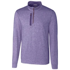 Cutter & Buck Men's College Purple Stealth Half Zip