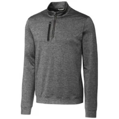 Cutter & Buck Men's Elemental Grey Stealth Half Zip