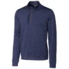 Cutter & Buck Men's Liberty Navy Stealth Half Zip -Cutter & Buck MCK09404 Liberty Navy F